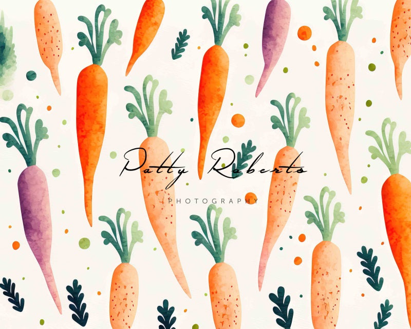 Kate Watercolor Carrots Backdrop Designed by Patty Robertss - Kate Backdrop AU
