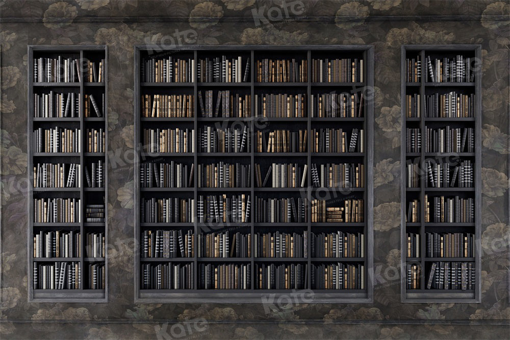 Kate Back to School Backdrop Retro Book Shelf Vintage Floral for Photography - Kate Backdrop AU