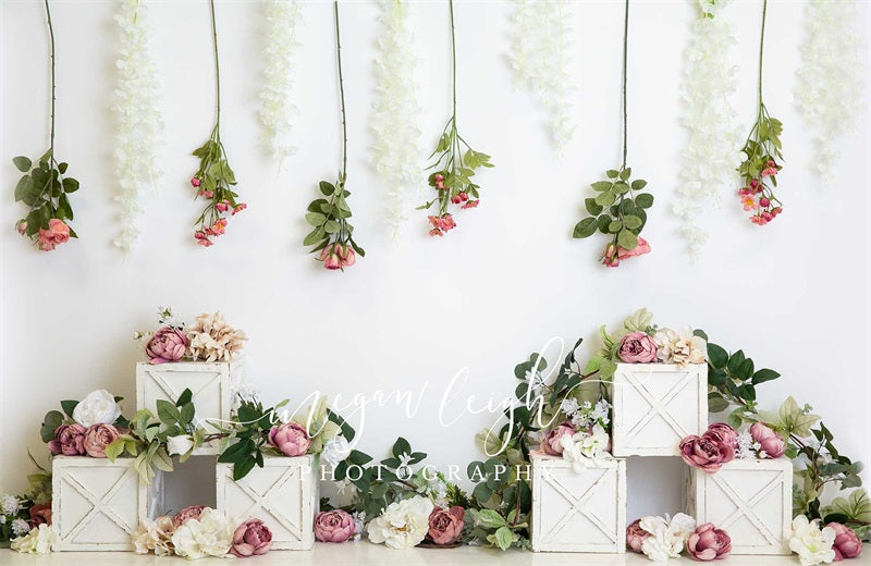 Kate Blush Boho Backdrop Spring Flower Designed by Megan Leigh Photography - Kate Backdrop AU