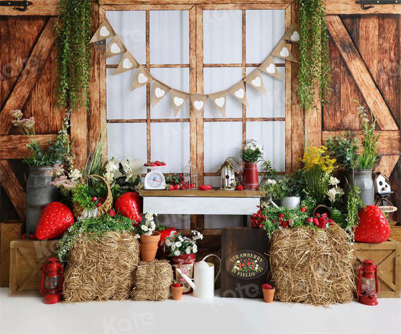 Kate Strawberry Flower Haystack Backdrop for Photography - Kate Backdrop AU