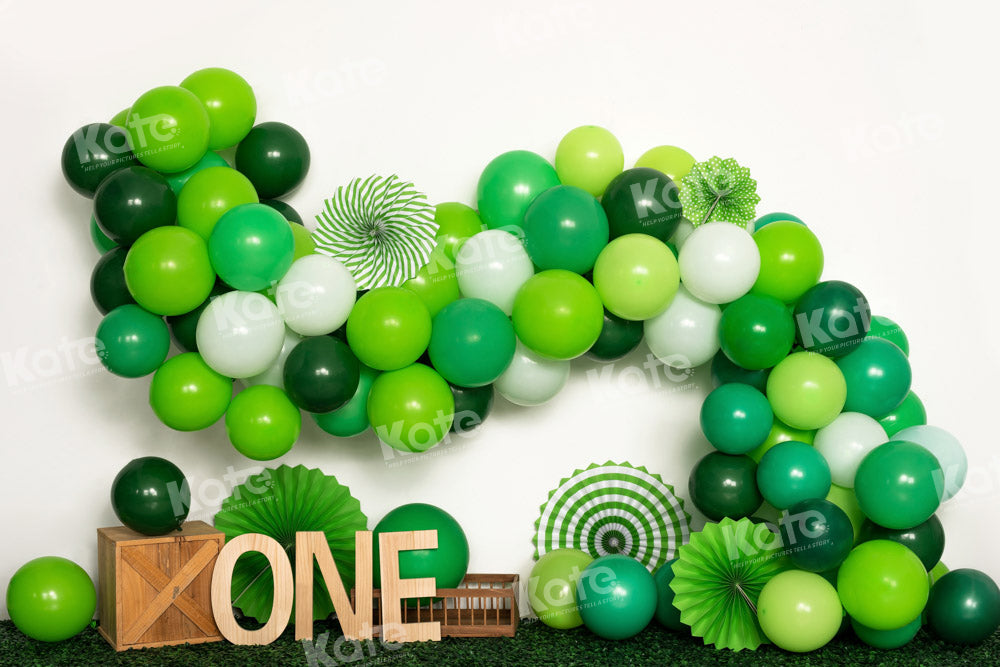 Kate 1st Birthday Balloon Party Backdrop Designed by Emetselch - Kate Backdrop AU