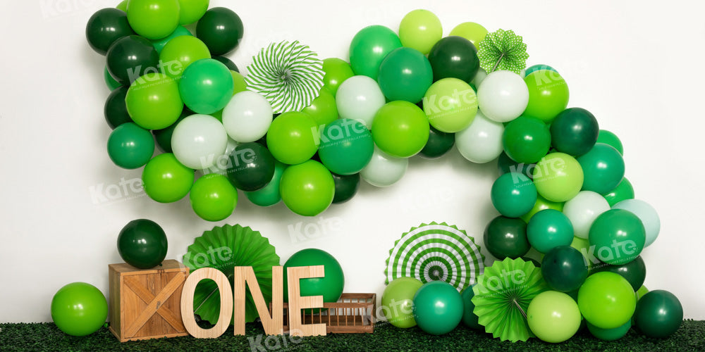 Kate 1st Birthday Balloon Party Backdrop Designed by Emetselch - Kate Backdrop AU