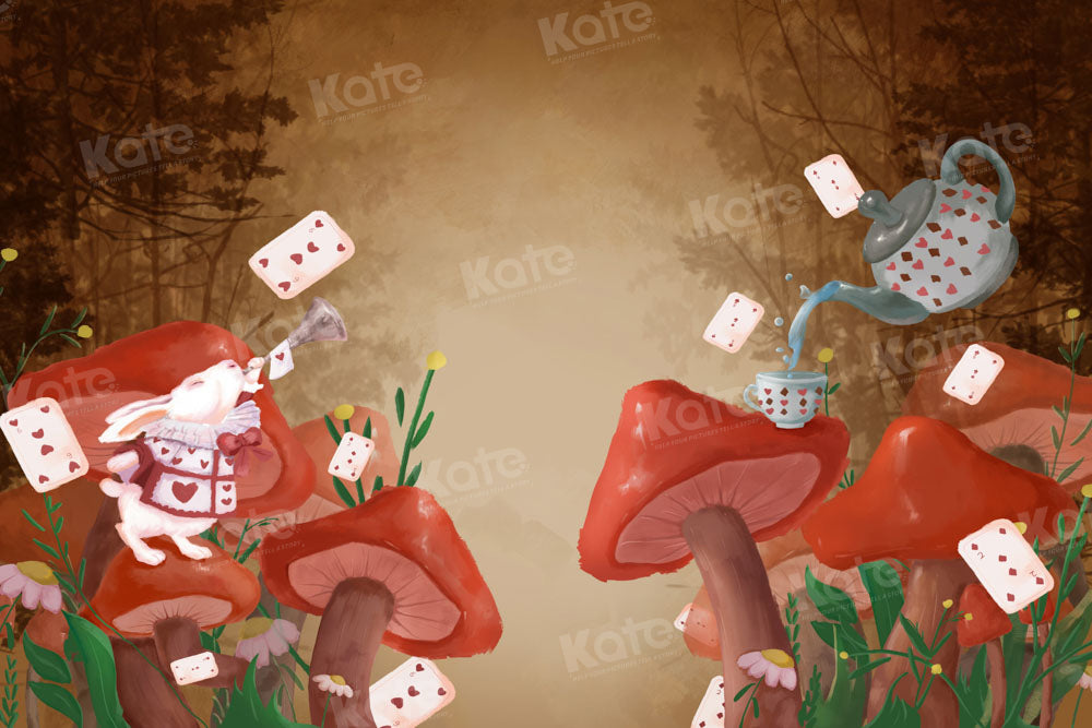 Kate Poker Mushroom Rabbit Backdrop Designed by GQ - Kate Backdrop AU