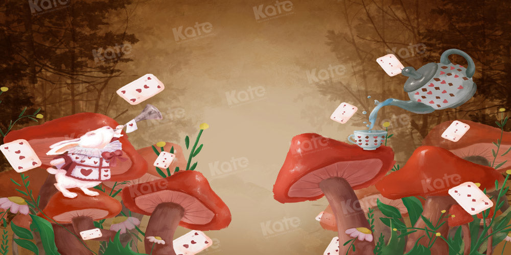 Kate Poker Mushroom Rabbit Backdrop Designed by GQ - Kate Backdrop AU