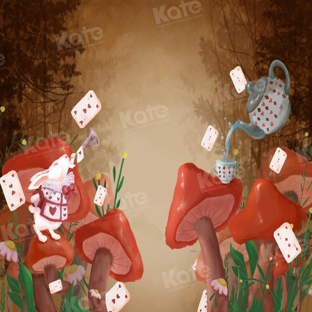 Kate Poker Mushroom Rabbit Backdrop Designed by GQ - Kate Backdrop AU