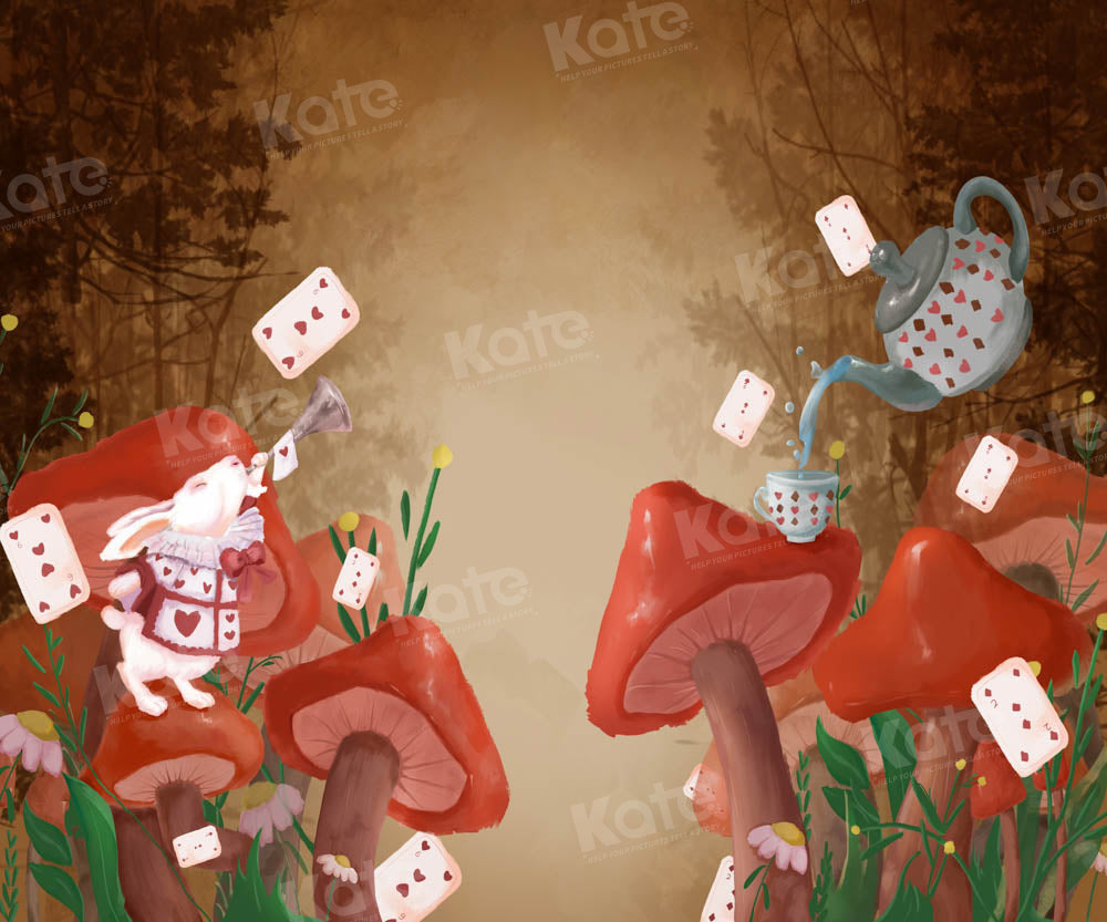 Kate Poker Mushroom Rabbit Backdrop Designed by GQ - Kate Backdrop AU