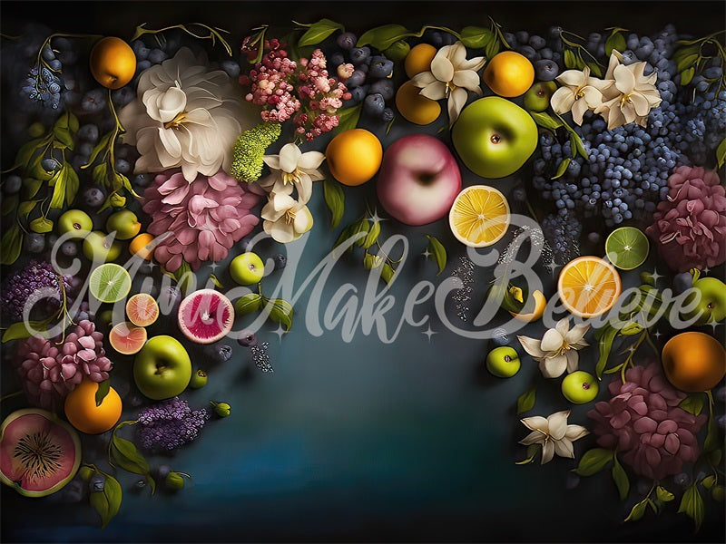 Kate Fine Art Tropical Fruit Floral Wall Backdrop Designed by Mini MakeBelieve - Kate Backdrop AU