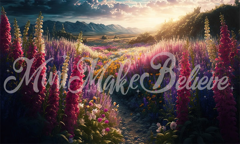 Kate Painterly Field of Flowers Backdrop Designed by Mini MakeBelieve - Kate Backdrop AU
