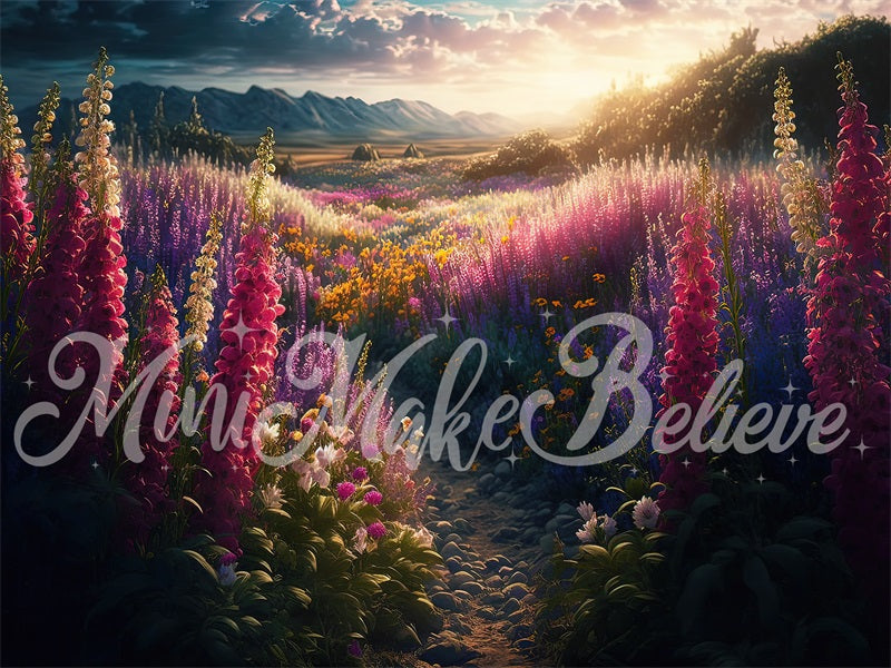 Kate Painterly Field of Flowers Backdrop Designed by Mini MakeBelieve - Kate Backdrop AU