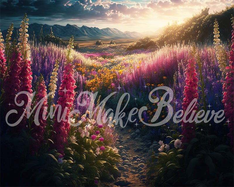 Kate Painterly Field of Flowers Backdrop Designed by Mini MakeBelieve - Kate Backdrop AU