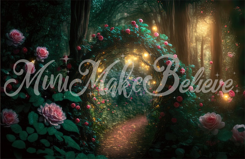 Kate Painterly Magic Glowing Forest Night Backdrop Designed by Mini MakeBelieve - Kate Backdrop AU