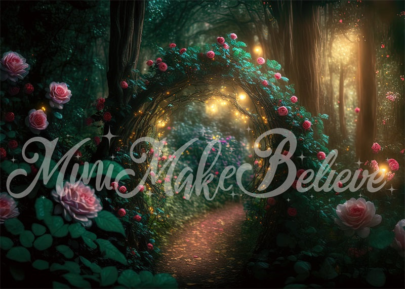 Kate Painterly Magic Glowing Forest Night Backdrop Designed by Mini MakeBelieve - Kate Backdrop AU