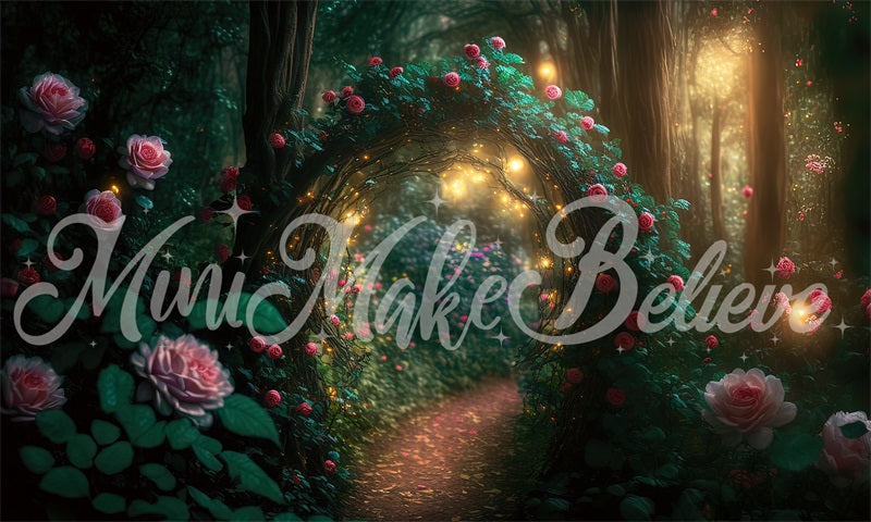 Kate Painterly Magic Glowing Forest Night Backdrop Designed by Mini MakeBelieve - Kate Backdrop AU