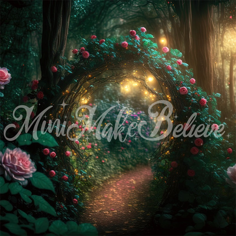 Kate Painterly Magic Glowing Forest Night Backdrop Designed by Mini MakeBelieve - Kate Backdrop AU