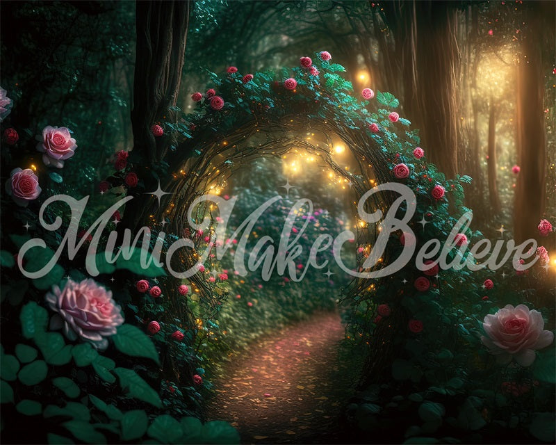Kate Painterly Magic Glowing Forest Night Backdrop Designed by Mini MakeBelieve - Kate Backdrop AU