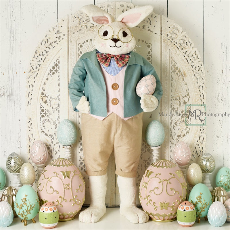 Kate Easter Bunny with Eggs Backdrop Designed by Mandy Ringe Photography - Kate Backdrop AU