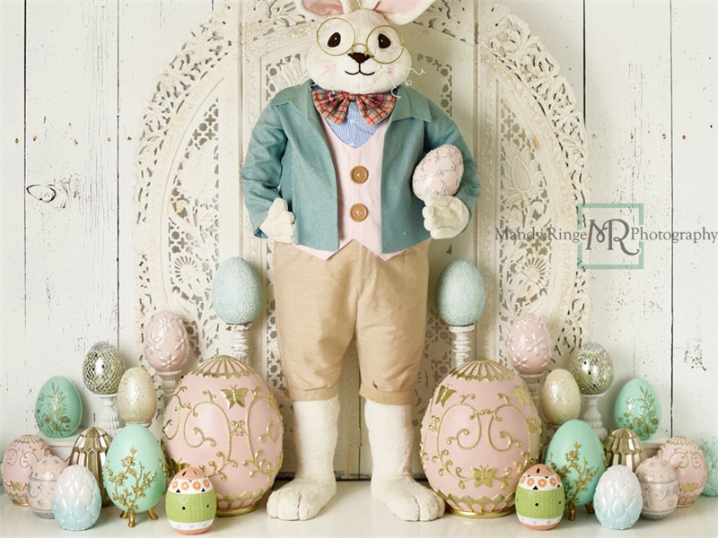 Kate Easter Bunny with Eggs Backdrop Designed by Mandy Ringe Photography - Kate Backdrop AU