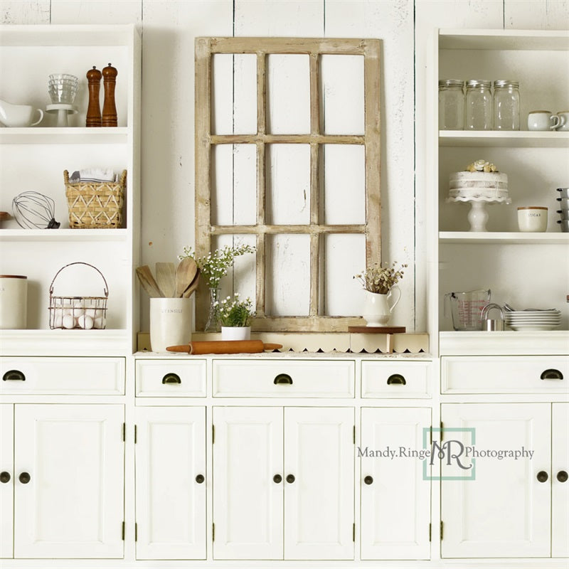 Kate Simple Farmhouse Kitchen Backdrop Designed by Mandy Ringe Photography - Kate Backdrop AU