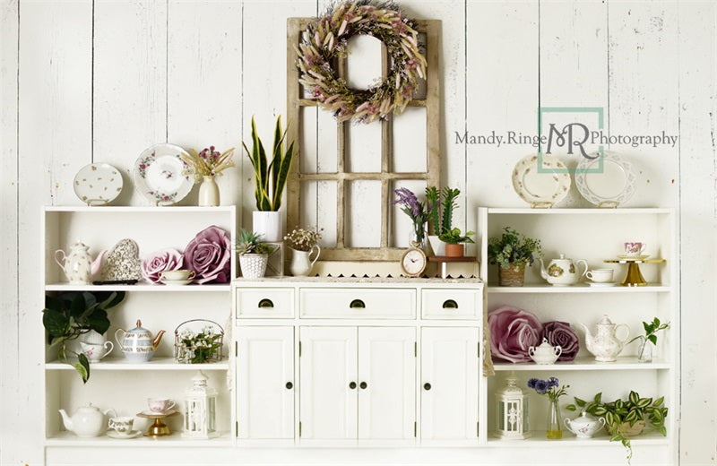 Kate Vintage Tea Dining Room Backdrop Designed by Mandy Ringe Photography - Kate Backdrop AU