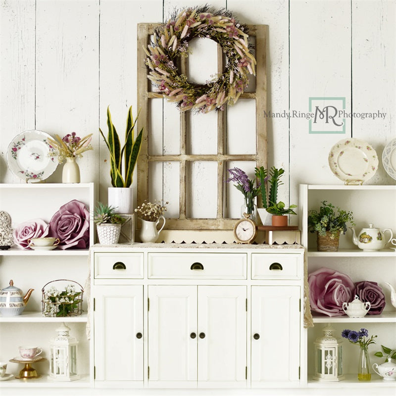 Kate Vintage Tea Dining Room Backdrop Designed by Mandy Ringe Photography - Kate Backdrop AU