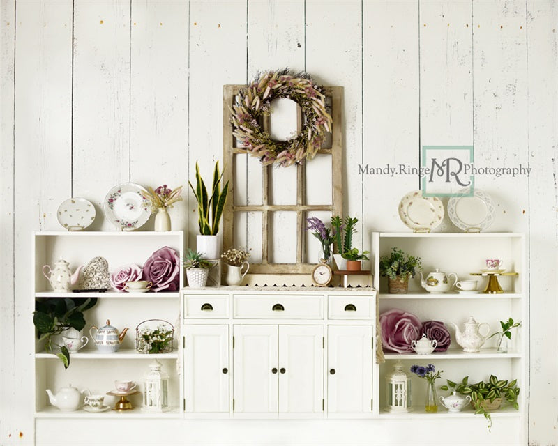Kate Vintage Tea Dining Room Backdrop Designed by Mandy Ringe Photography - Kate Backdrop AU