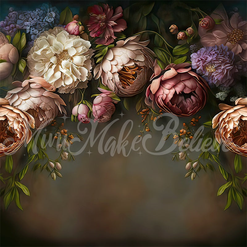 Kate Paintery Fine Art Floral Backdrop Designed by Mini MakeBelieve - Kate Backdrop AU