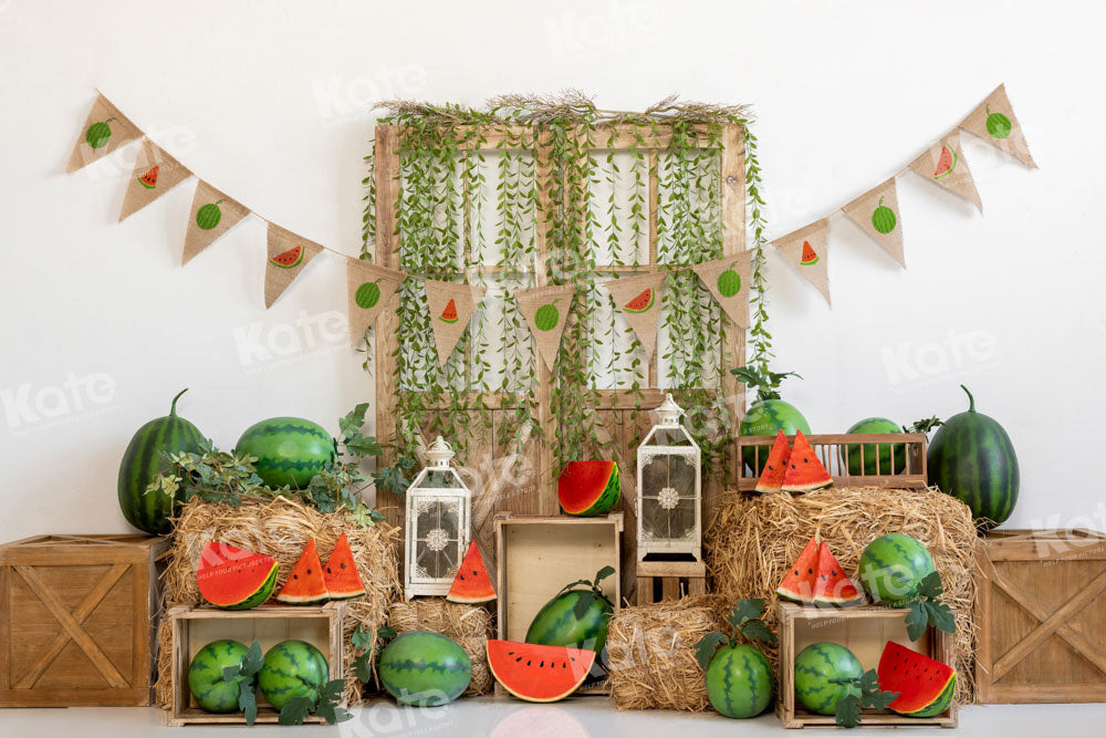 Kate Summer Watermelon Party Backdrop Designed by Emetselch - Kate Backdrop AU