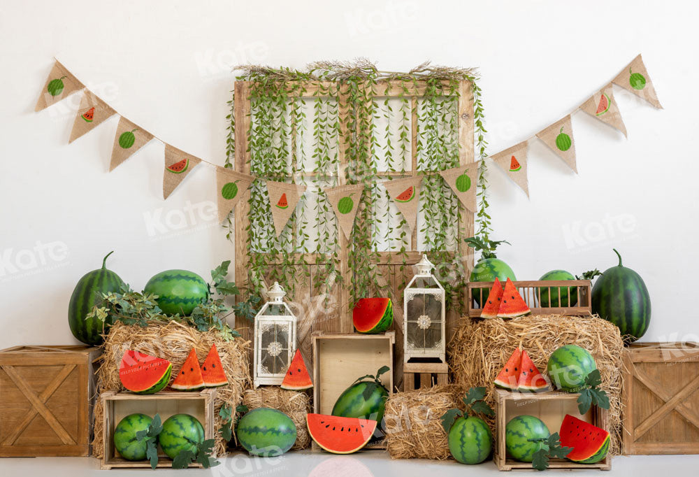 Kate Summer Watermelon Party Backdrop Designed by Emetselch - Kate Backdrop AU