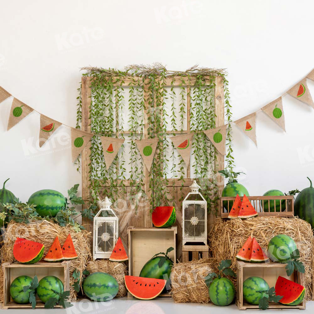 Kate Summer Watermelon Party Backdrop Designed by Emetselch - Kate Backdrop AU