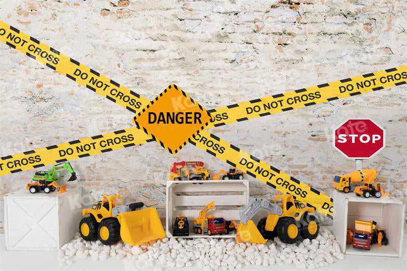 Kate Boy Excavator Construction Backdrop for Photography - Kate Backdrop AU