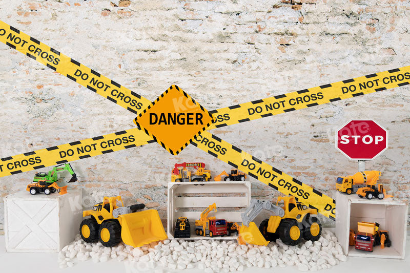 Kate Boy Excavator Construction Backdrop for Photography - Kate Backdrop AU