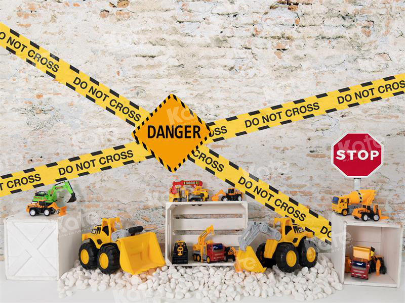 Kate Boy Excavator Construction Backdrop for Photography - Kate Backdrop AU