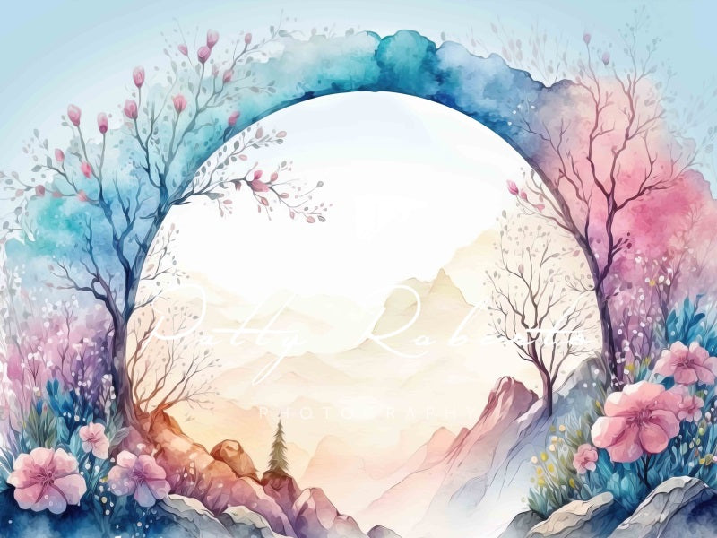 Kate Easter's Floral Welcome Backdrop Designed by Patty Robertss - Kate Backdrop AU