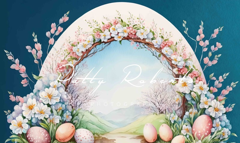 Kate Flower-Filled Easter Backdrop Designed by Patty Robertss - Kate Backdrop AU