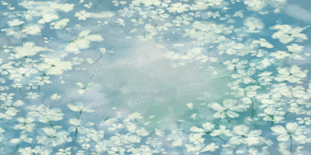 Kate Fine Art White Floral Green Backdrop Designed by GQ - Kate Backdrop AU