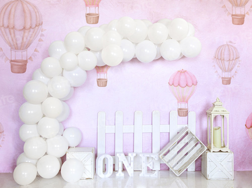 Kate White Balloon Cake Smash Backdrop for Photography - Kate Backdrop AU