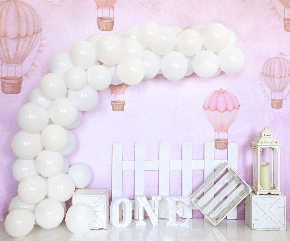 Kate White Balloon Cake Smash Backdrop for Photography - Kate Backdrop AU