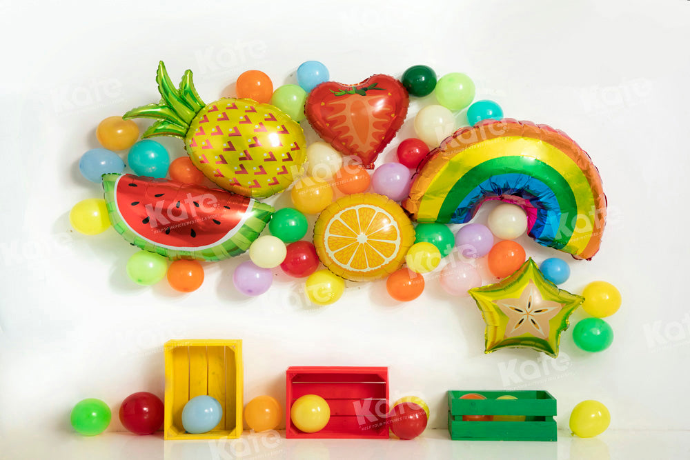 Kate Fresh Fruit Balloon Cake Smash Backdrop Designed by Emetselch - Kate Backdrop AU