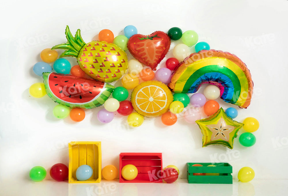 Kate Fresh Fruit Balloon Cake Smash Backdrop Designed by Emetselch - Kate Backdrop AU