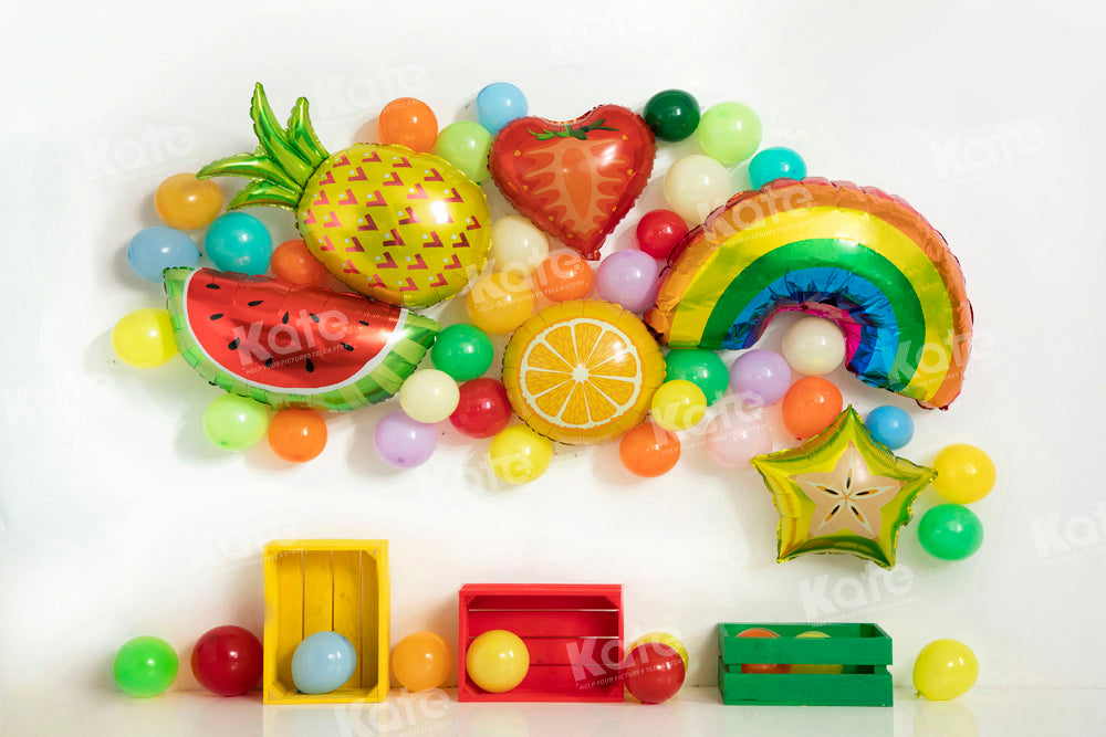 Kate Fresh Fruit Balloon Cake Smash Backdrop Designed by Emetselch - Kate Backdrop AU