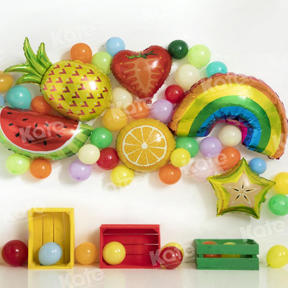 Kate Fresh Fruit Balloon Cake Smash Backdrop Designed by Emetselch - Kate Backdrop AU