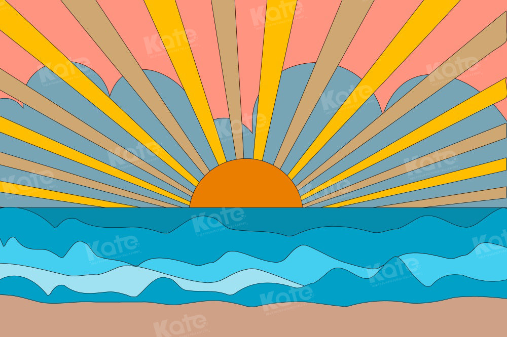 Kate Sea Level Sun Backdrop Beach for Photography - Kate Backdrop AU