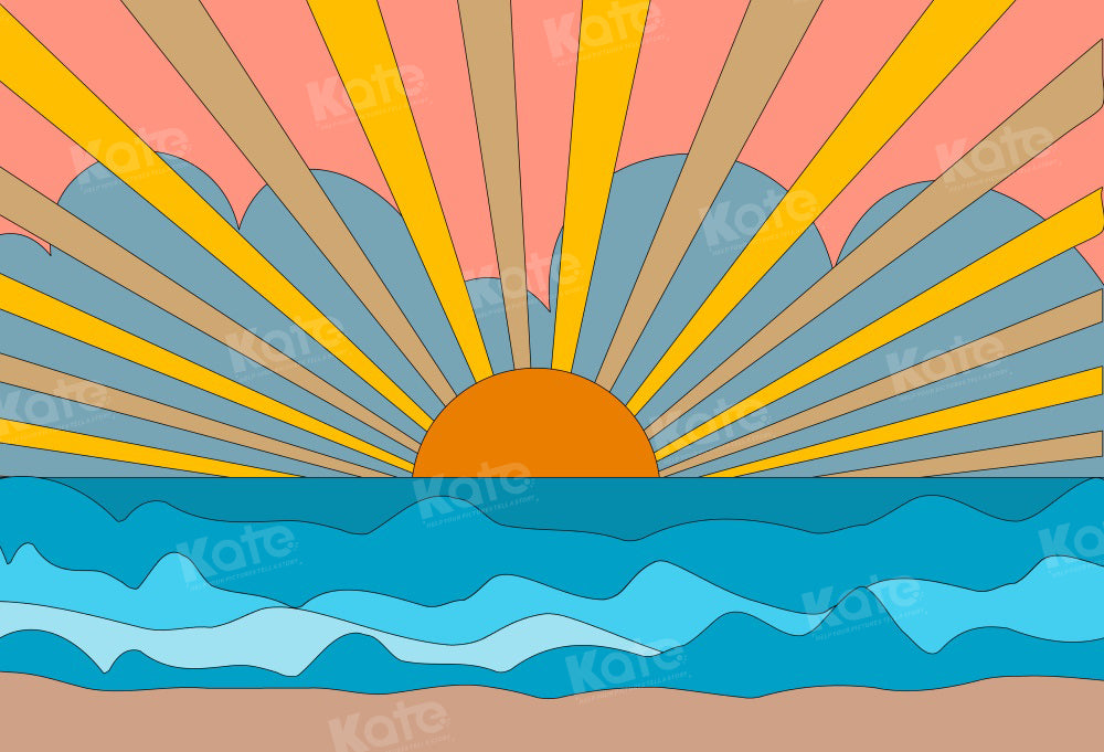 Kate Sea Level Sun Backdrop Beach for Photography - Kate Backdrop AU