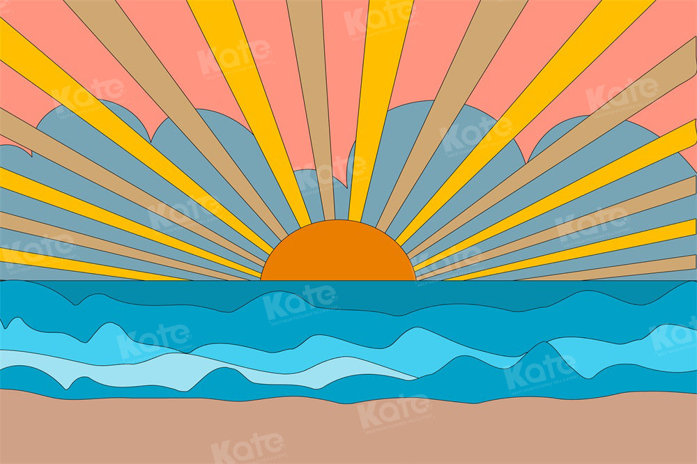 Kate Sea Level Sun Backdrop Beach for Photography - Kate Backdrop AU