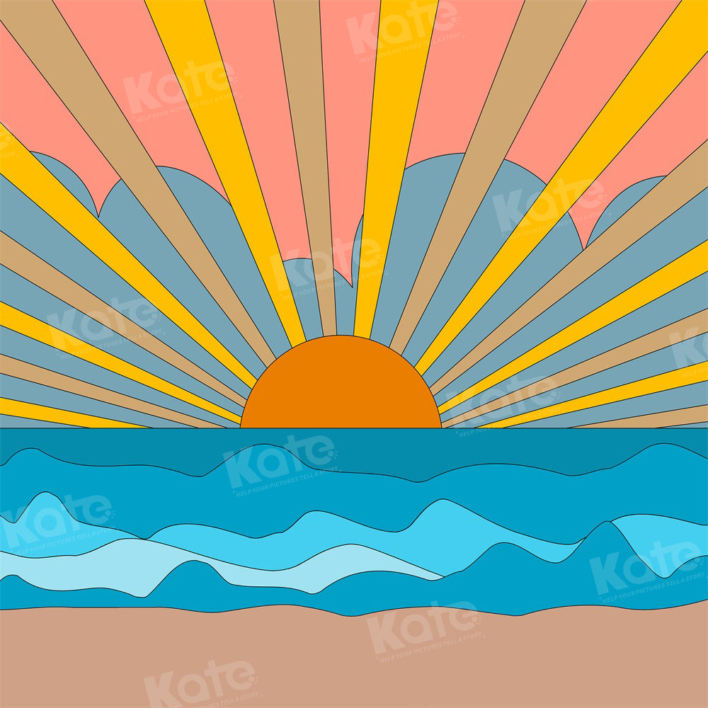 Kate Sea Level Sun Backdrop Beach for Photography - Kate Backdrop AU
