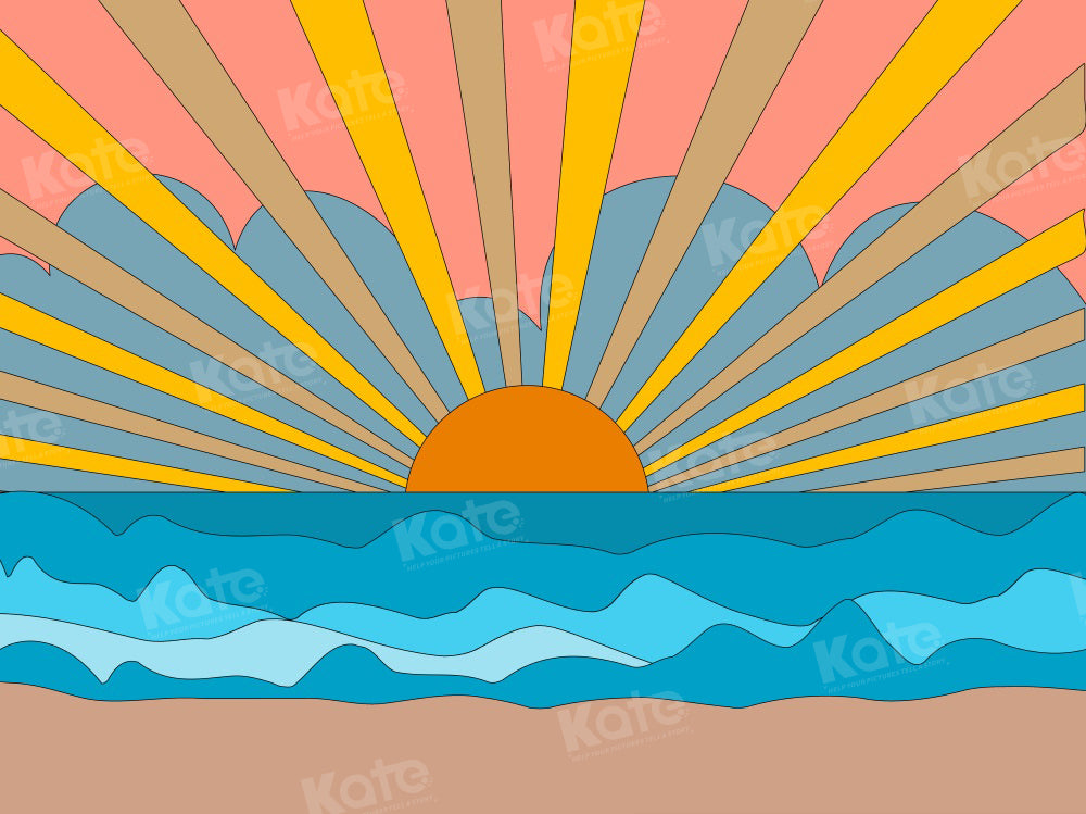 Kate Sea Level Sun Backdrop Beach for Photography - Kate Backdrop AU
