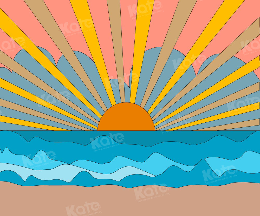 Kate Sea Level Sun Backdrop Beach for Photography - Kate Backdrop AU