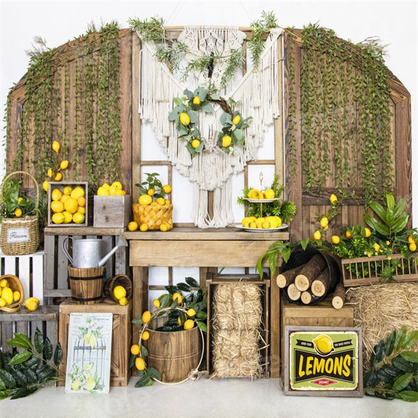 Kate Lemon Manor Backdrop Summer Haystack for Photography - Kate Backdrop AU