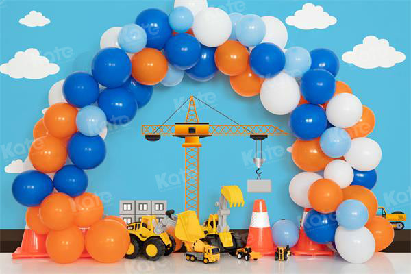 Kate Boy Construction Toy Backdrop Excavator for Photography - Kate Backdrop AU