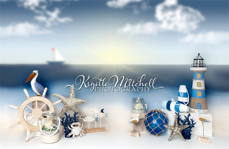 Kate Cape Side by the Sea Backdrop Designed By Krystle Mitchell Photography - Kate Backdrop AU